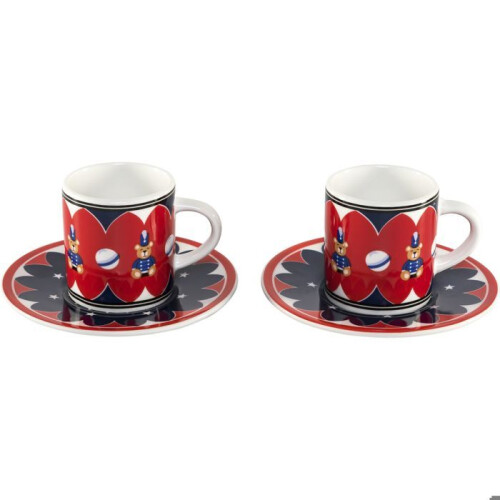 Bialetti Bialetti Kit 2 tazas + platillos, Recuerdos Alegres