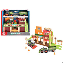 Spielset - DICKIE TOYS - 203733003 - 3 Fendt Fahrzeuge - Auf- und Abfahrstuhl - Ausfahrt Rampe