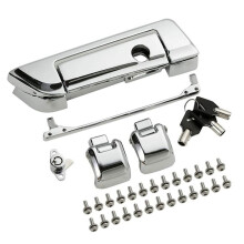 Tour Pack Trunk Hinges Lock Key Set Motorcycle Parts for Touring Road King Street Glide 14-25 Silver