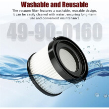 4 Pack 49-90-0160 Replacement Vacuum Filters Compatible for Compact Vacuum 0882-20 Fits HEPA Dust Filter