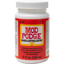 Mod Podge CS11201 8 Oz Waterbase Sealer, Glue and Finish, Gloss, White