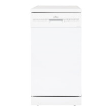 Willow WDW1045W 45cm Freestanding Slimline Dishwasher with Half Load Function, 10 Place Settings, Delay Start, Child Lock - White