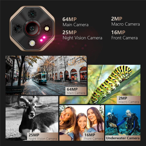Ulefone (Gold) Ulefone Armor X16 Pro,16GB 256GB,6.56"Inch 2