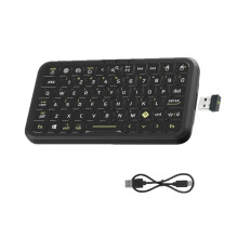 Wireless Keyboard RGB Backlit Triple Mode 2.4G BT Voice Remote Control Keyboard for Tablet PC
