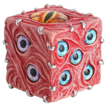 Dado D6 Doom'S Gaze Gótico com Olho Injetado de Sangue, Ornamento, Arte Sombria e Decoração de Curiosidades, Idade 15+, 1 Unidade
