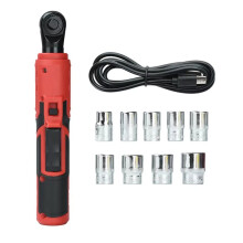 3/8" Electric Ratchet Wrench 380RPM 15N.M-30N.M Manual/Auto Torque Socket Wrench Type-C Spanner DIY Car Repair Tool