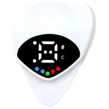 2in1 Electric Guitar and Bass Tuner with Pick,Universal 12-Tone Equal Temperament Digital Tuning Tool,for Home Practice