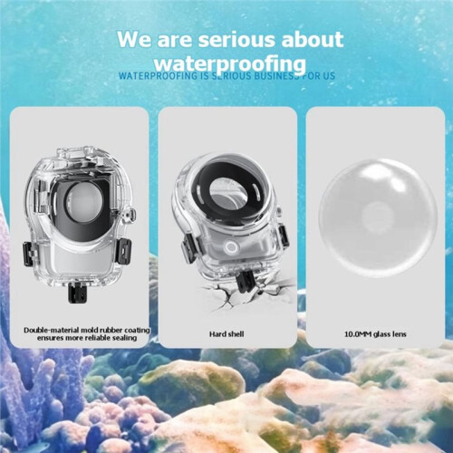 Invisible Dive Housing Case for Osmo 360 Panoramic Camera (Gen 1 & 2) 60m Waterproof Underwater Protective Shell 2