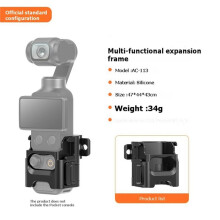 Expansion Protective Cage for Osmo Pocket 4P 4 3 Vlog Camera Recording Rig with Dual Cold Shoe Two-Prong Mount