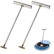 Set van 2 Putdeksel-Tilhaken, 32,5 cm T-Vormige Putdeksel-Tilhaken, Roestvrijstalen Putdeksel-Tilhaken
