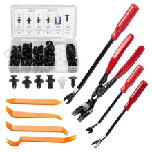 8Pcs Car Trim Removal Tool Kit and 100Pcs Car Trim Clips Include Plastic Trim Removal Tool,Car Clip Pliers,Hook Pick Kit