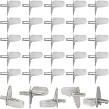 100 Peças de Suportes para Prateleiras de Armários, Estantes, Vitrines, Guarda-Roupas e Armários de Cozinha - Design Antiderrapante