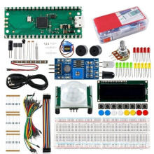 Electronics Kit for Raspberry Pi Supports Python C Programming RP2040 Programming + LCD1602 Display