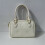 (White) Embossed mini Boston tote bag, short handle pillow bag 1