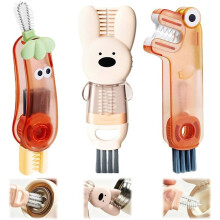 Multifunctional Bottle Lid Brush Pattern Cup Corner Cleaning Brush,Portable Cleaning Brush for Household and Kitchen