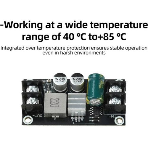 7-38V to  12V 6A Step-Down Module Low Ripple High Power Step-Down Converter Board with Reverse Polarity Protection