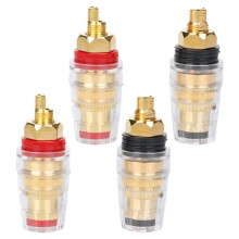 Bloco de Terminais M8 Banhado A Ouro em Cobre, Haste de Extensão M8, Conector de Amplificador de Alto-Falante Comum, Plugue Vermelho e Preto