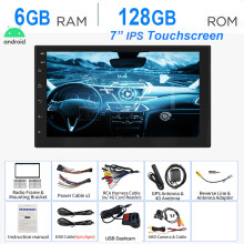 ESSGOO Autoradio, 7 inch 2 DIN, Android 14, 6GB RAM + 128GB ROM, Draadloos CarPlay en Android Auto, GPS Navigatie