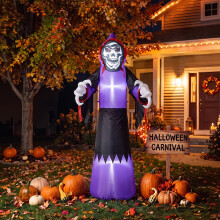 11 FT Halloween Inflatable Grim Reaper Decoration with LED Lights