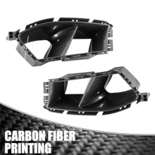 BMW M3 M4 G80 G81 G82 G83 2021-2024 Frontstoßstangen-Luftauslassgitter, Carbonfaser-Optik, 1 Paar