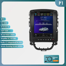 Hizpo Autoradio, 9,7 Zoll Android 13, 4Core 1G 32G, kabelloses CarPlay und Android Auto für Opel Astra J und Buick Verano