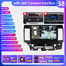 Hizpo 2Din 10.1-tuumisen Android Auto -autoradio, GPS-navigointi, CarPlay, Mitsubishi Lancer 2007-2012