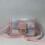(Pink and white tie dye) Gradient tie-dye flap small square bag 1