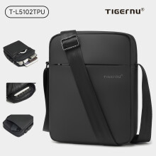 Tigernu bolso de mensajero para hombre, negro, TPU 9.7inch, impermeable y resistente