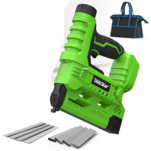 SEESII 2-in-1 elektrische nagelpistool, 18 gauge, draadloze nietmachine voor meubels, met 2 accu's en 1000 nieten