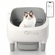 DOEL zelfreinigende kattenbak, 76 L capaciteit, met app-bediening en veiligheidssensoren voor meerdere katten