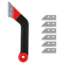 Grout Removal Tool with 5 Replacement Blades, Grout Scraper Remover Portable PP & Iron Tile Grout Saw Grout Removal Tool