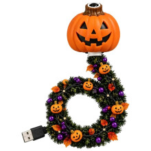 Halloween Projektorlampa Svanhals LED-Lampa 6 Inomhusprojektionsdekor USB-Anslutning Nattlampa för Rumsfest