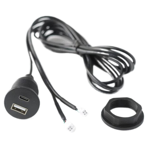 4 6 Pin Car Radio to USB/Type C Dashboard Flush Panel Cable Adapter Transfer Data Charge for Android Multimedia Player