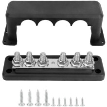 Bloque de Distribución de Energía M10, Bloque de Terminales Eléctricos de 300 A para Caravana, Camión, , Coche, Autocaravana, B