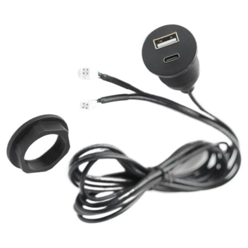 4 6 Pin Car Radio to USB/Type C Dashboard Flush Panel Cable Adapter Transfer Data Charge for Android Multimedia Player 1