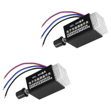 Motor Speed Controller 2 PCS Stepless Speed Regulator 12V Fan Speed Controlle for Car Truck Fan Heater Control