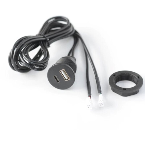 4 6 Pin Car Radio to USB/Type C Dashboard Flush Panel Cable Adapter Transfer Data Charge for Android Multimedia Player 2