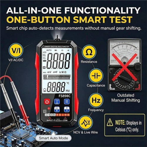 Rechargeable Digital Testing Multimeter Display for  Anti-Burn Universal Meter Electrician Maintenance Multimeter 2