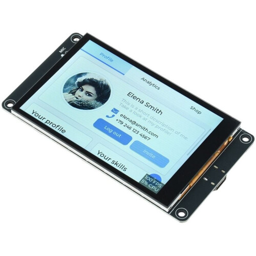 Placa de Desenvolvimento ESP32-S3 com Tela Sensível Ao Toque Capacitiva de 4 Polegadas, Wi-Fi, , IA para Bate-Papo Por Voz, Microfone e 2