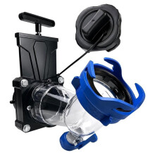 RV Black Tank Rinser Kit with Gate Valve and Backflow Preventer,Clear 45 Sewer Hose Adapter for Waste Holding