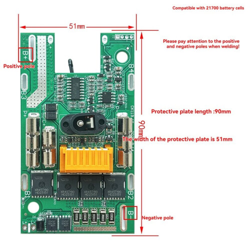 For  10x21700 Battery Case Kit 4Toll High-Power Full Decoding Dual Charger Protection Board for  Power Tools 1