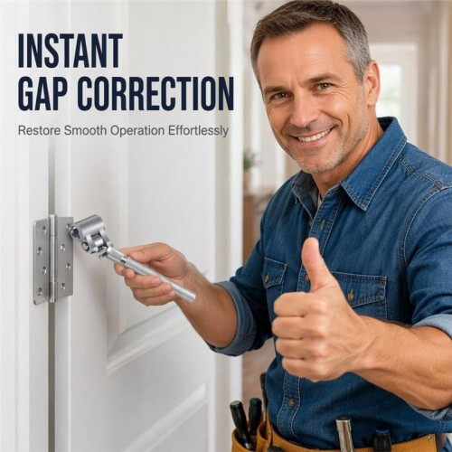 Door Hinge Adjustment Tool, Adjustable Hinge Wrench for Door Alignment,Provides Controlled Leverage for Adjusting Door 2