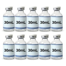 (1 boîte/10 flacon) Lot de 10 flacons de 30 ml en verre de qualité supérieure