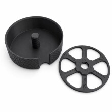 Scatola Porta Dischi da Taglio da 125 mm, Impilabile, da 5 Pollici, per Smerigliatrice Angolare, con Coperchio A Vite di Bloccaggio, Colore Nero.