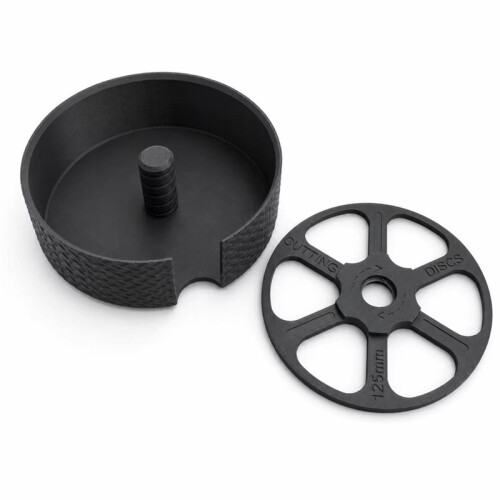 125mm Cutting Disc Storage Box 5 Inch Stackable Angle Grinder Disc Holder with Screw Locking Lid Black
