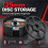 125mm Cutting Disc Storage Box 5 Inch Stackable Angle Grinder Disc Holder with Screw Locking Lid Black 5