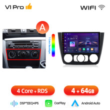 Junsun Autoradio für BMW 1er Serie (E81/E82/E87/E88) 2004-2013, V1 Pro (4GB-64GB) - A, kabelloses CarPlay und Android Auto