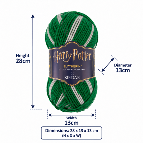 Harry Potter Harry Potter Scarf Self-Striping Yarn - Slytherin 1