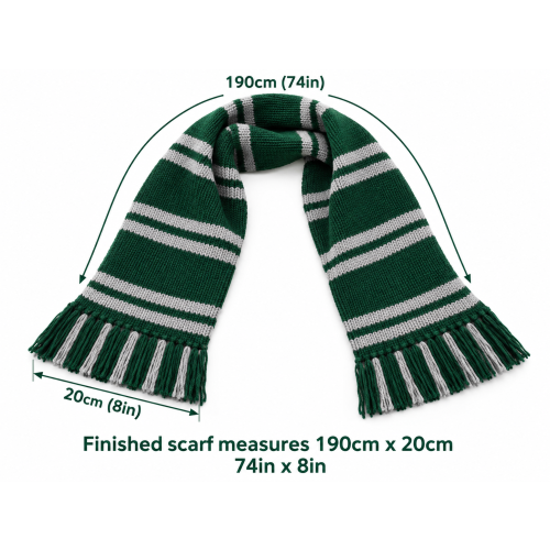 Harry Potter Harry Potter Scarf Self-Striping Yarn - Slytherin 2