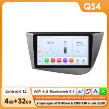 Intelligente autoradio voor Seat Leon MK2 2005-2012, draadloos Carplay, DSP, GPS navigatie, Snapdragon 6115
